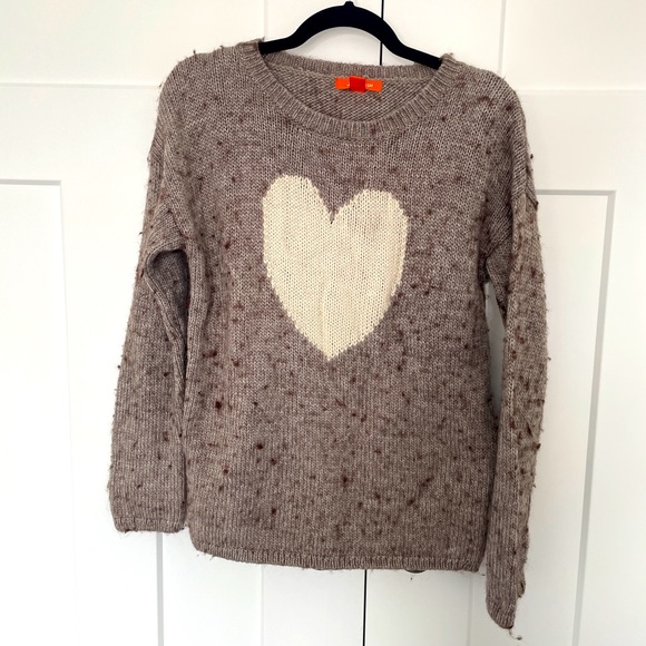 Heathered knit  Joe Fresh heart sweater - Picture 1 of 3